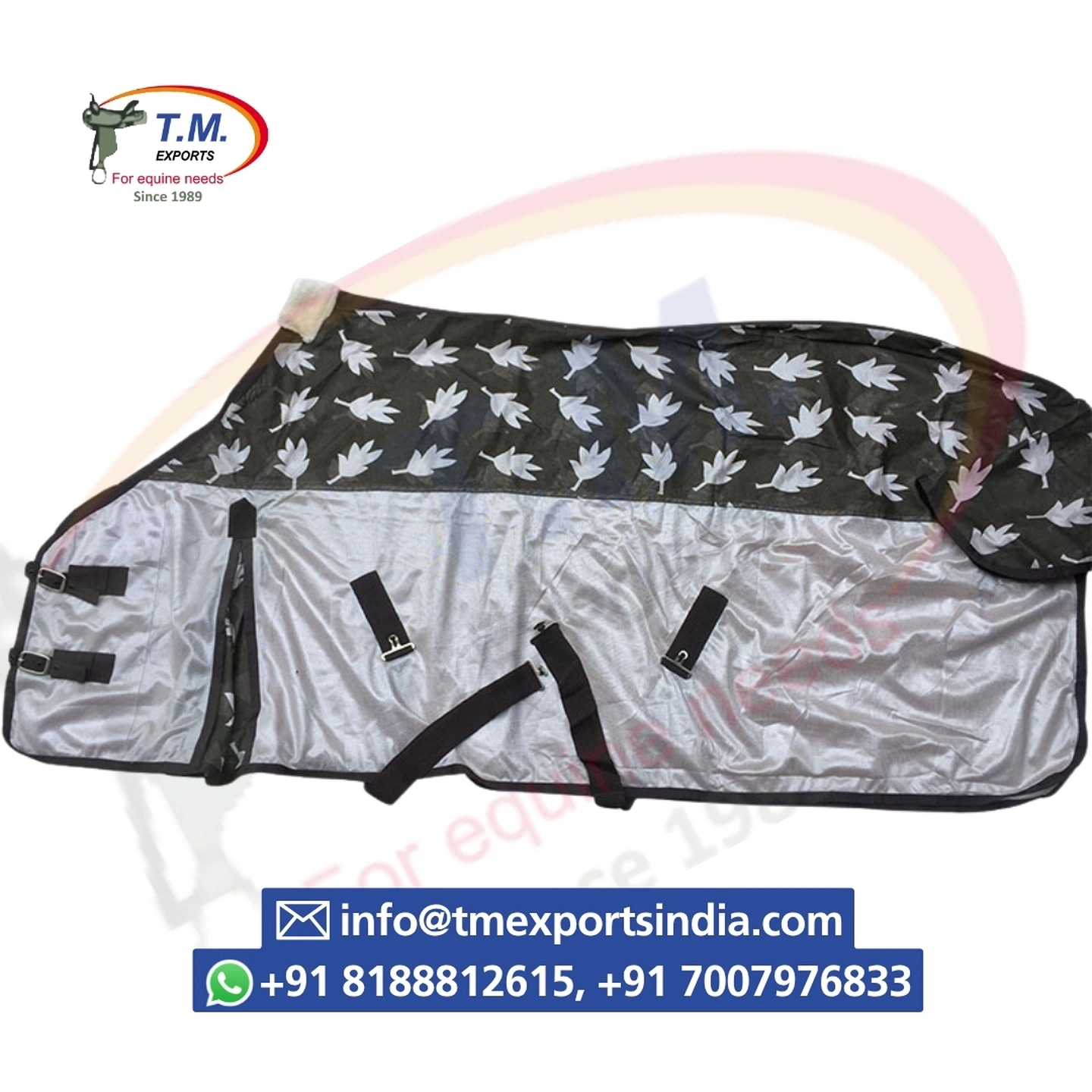 Black & White Mesh Fly Sheet | T.M. Exports