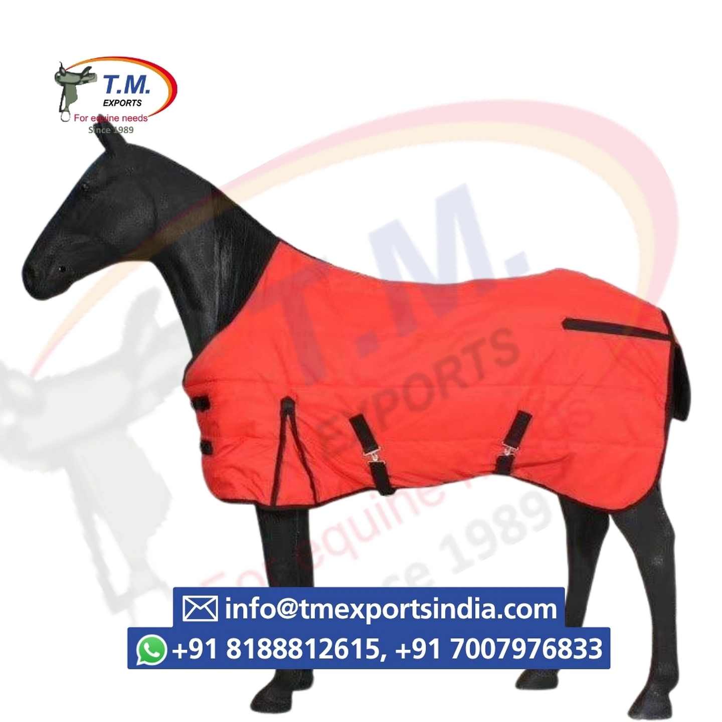 Red Quilted-Style Turnout Rug