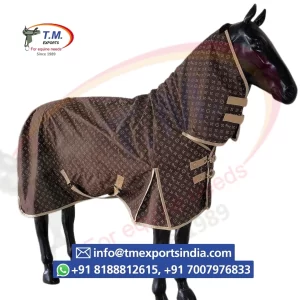 Brown & Black Mesh Fly Rug with Neck