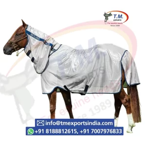 White Integrated-Neck Horse Fly Sheet