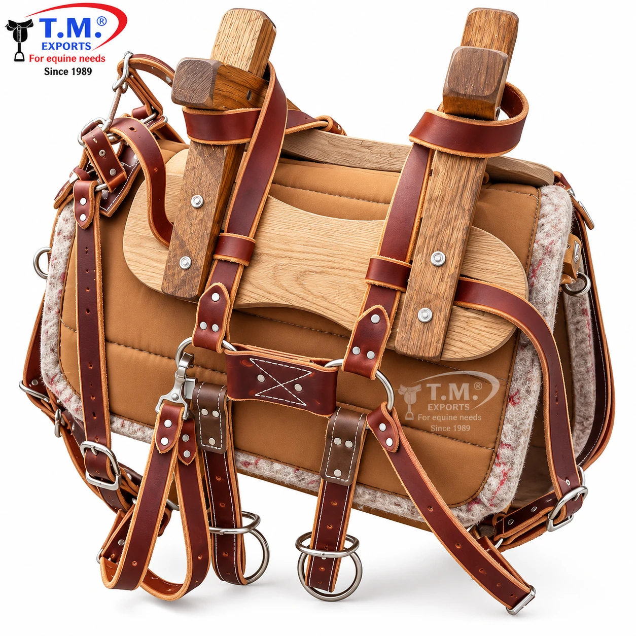 Traditional Donkey Pack Saddle with Leather Harness – TM-DS-005 | T.M. Exports