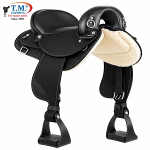 Black Endurance Saddle with Fleece Lining