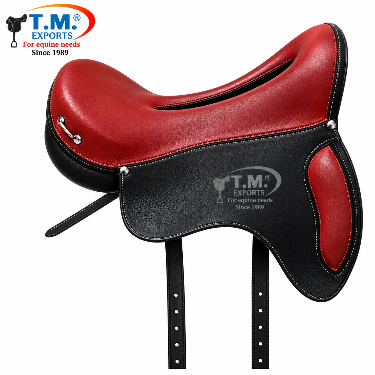 Burgundy and Black Endurance Saddle