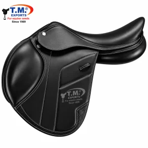 Branded Black Leather English Saddle – TM-ENG-002 | T.M. Exports