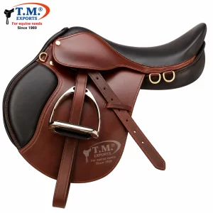 Premium Brown & Black English Saddle – TM-ENG-006 | T.M. Exports