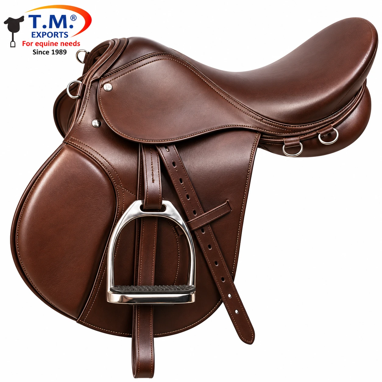 Premium Brown English Saddle – TM-ENG-008 | T.M. Exports