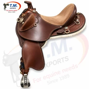Luxury Brown Australian Stock Saddle - TM-AST-004