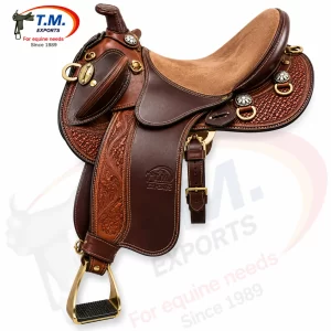 Australian Stock Saddle with Brass Detailing - TM-AST-011